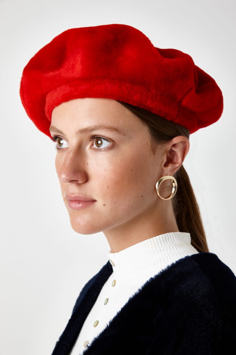 shearling beret