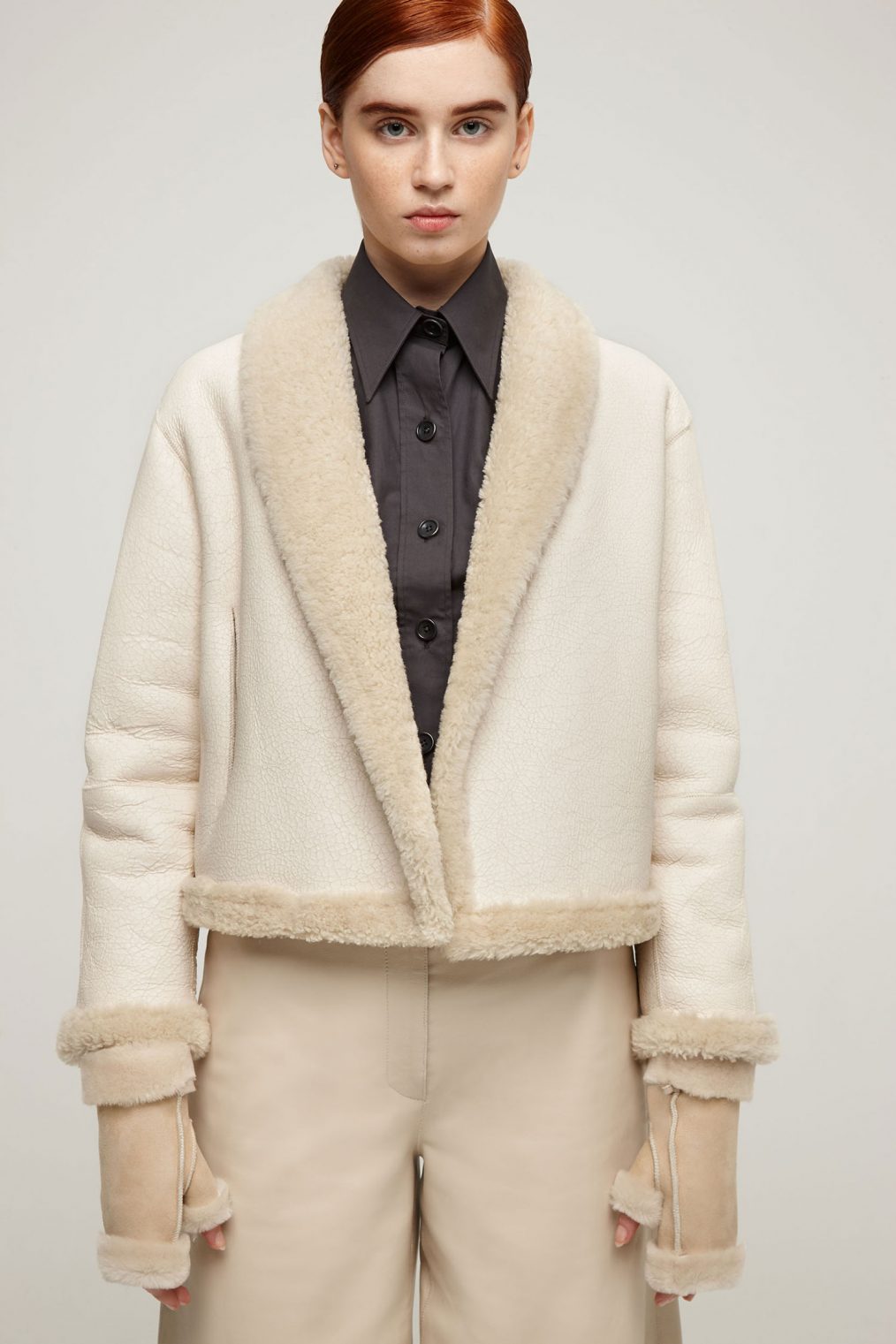 Shearling Russian Hat in White | Women | Gushlow & Cole