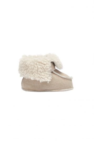 beige sheepskin baby boots gushlow and cole cut out side