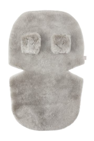 Grey Sheepskin Pram Liner & Strap Cover | Kids | Gushlow & Cole - cut out with strap covers