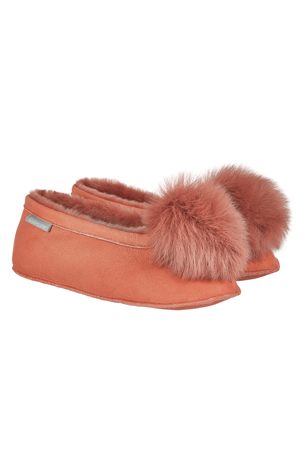 Margot Coral Shearling Slippers | Women | Gushlow & Cole - side double
