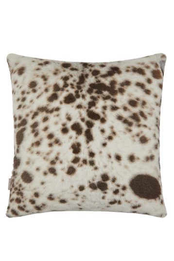 Naturally Spotted Shearling Cushion | Homeware | Gushlow & Cole - cut out front