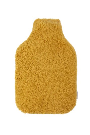 Yellow Shearling Hot Water Bottle Cover | Homeware | Gushlow & Cole - front