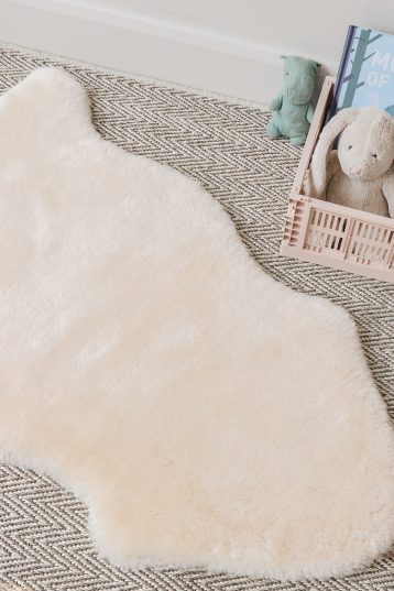 Cream Sheepskin Baby Rug | Kids | Gushlow & Cole - lifestyle image