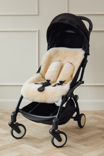 Cream Sheepskin Pram Liner & Strap Cover | Kids | Gushlow & Cole - pram liner on pushchair